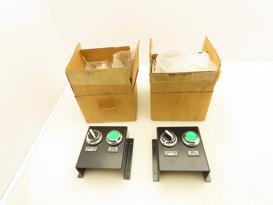 Idec 2 Button Base On/Off Switch Push Start Assembly HW F10 600V Lot of 2