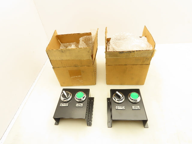 Idec 2 Button Base On/Off Switch Push Start Assembly HW F10 600V Lot of 2