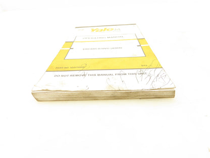 Yale ERC045-070VG Electric Forklift ERC050VGN48TE083 Operating Manual