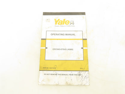 Yale ERC045-070VG Electric Forklift ERC050VGN48TE083 Operating Manual