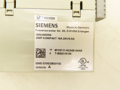Siemens 6FC5111-0CA02-0AA2 Sinumerik DMP Kompakt Module 16A 24V Lot Of 2