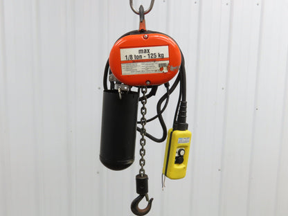 CM Lodestar A2 Electric Chain Hoist 1/8 Ton 10/32 FPM 2 Speed 14' Lift 460 Volt