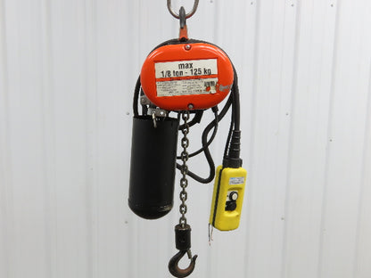 CM Lodestar A2 Electric Chain Hoist 1/8 Ton 10/32 FPM 2 Speed 14' Lift 460 Volt