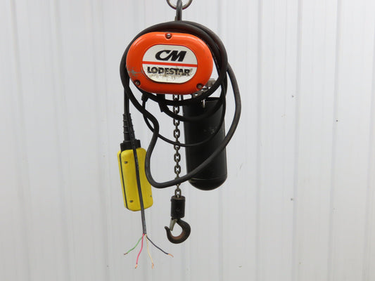 CM Lodestar A2 Electric Chain Hoist 1/8 Ton 10/32 FPM 2 Speed 14' Lift 460 Volt