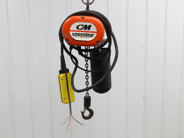 CM Lodestar A2 Electric Chain Hoist 1/8 Ton 10/32 FPM 2 Speed 14' Lift 460 Volt