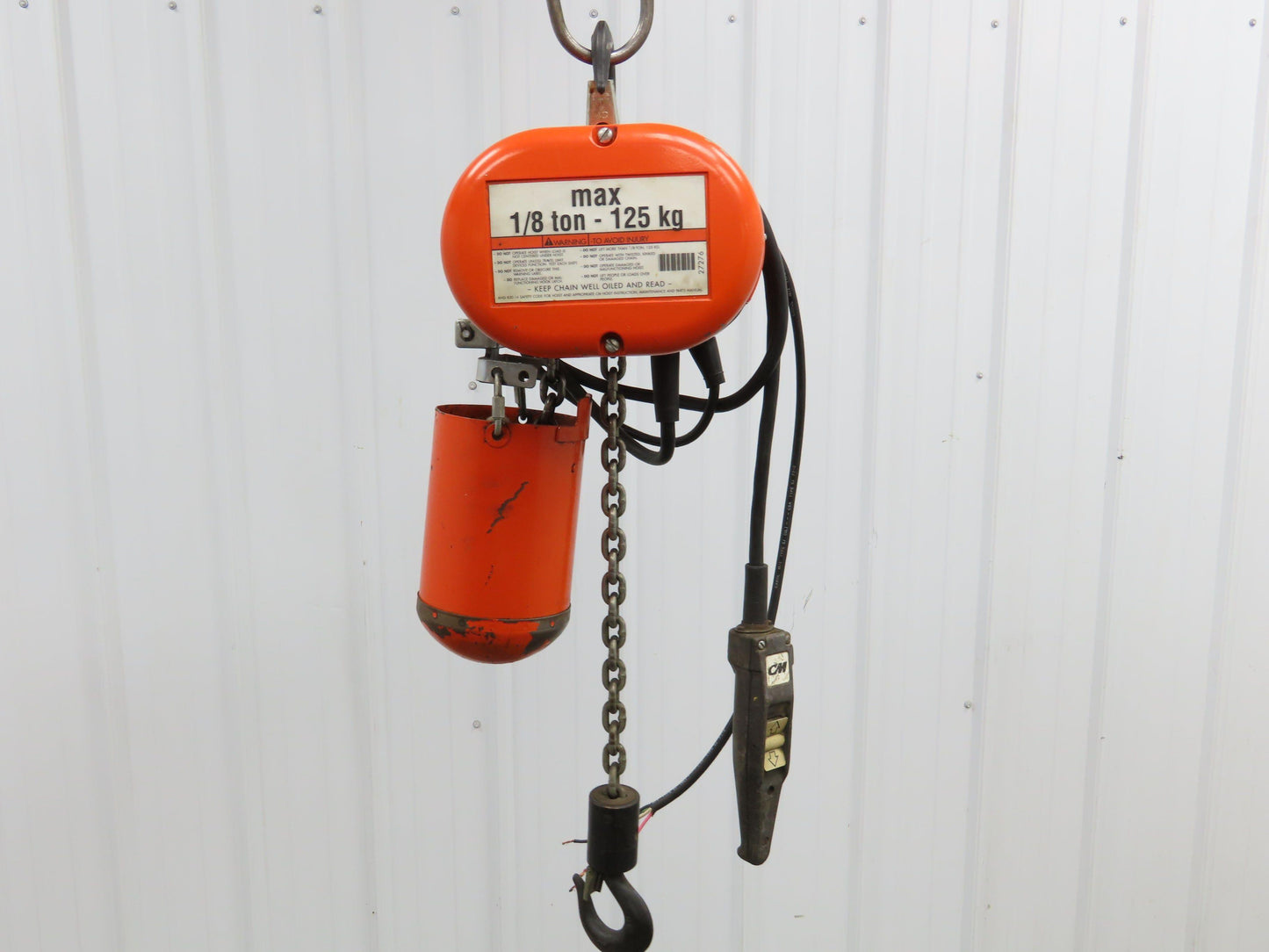 CM Lodestar A Electric Chain Hoist 1/8 Ton 250 LB 32 FPM 9' Lift 230/460 Volt