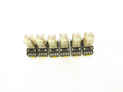 Weidmuller DRM570024LD Relay With Base 5A 24VDC 4 Contacts 14 Pin Lot Of 6