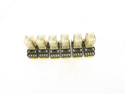 Weidmuller DRM570024LD Relay With Base 5A 24VDC 4 Contacts 14 Pin Lot Of 6