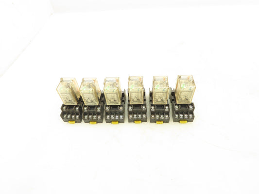 Weidmuller DRM570024LD Relay With Base 5A 24VDC 4 Contacts 14 Pin Lot Of 6