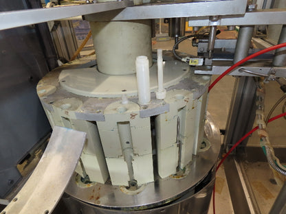 Electro-Pneumatic Bottle Filling Valve Stem Inserter Rotary 12-Head Turret