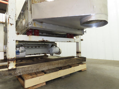 Smico 36"x 6' Stainless Vibratory Shaker Conveyor Trough Feeder 460V Dual Drive