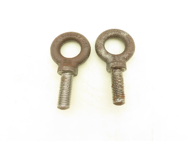 Chicago Hardware Forged Shoulder Eye Bolt 1"-8 Thread x 2.5" Shank  Lot of 2