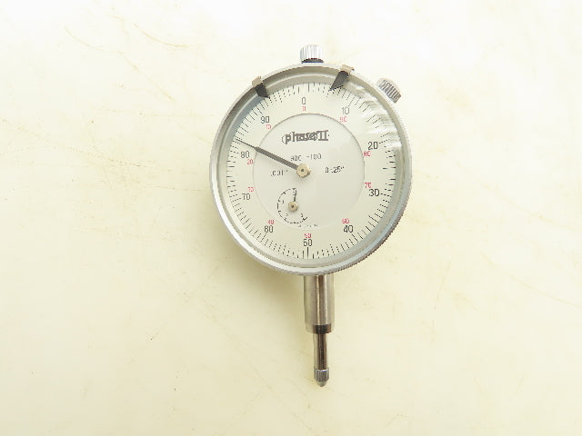 Phase II 900-100 Machine Dial Indicator Range 0-.25" Grad 0.001" Lot of 3