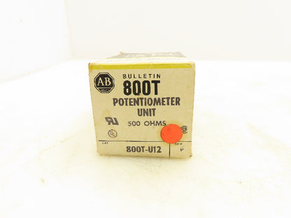 Allen Bradley 800T-U12 Potentiometer 500Ω  OHMS Series P 2 Watt