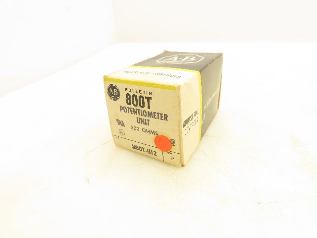 Allen Bradley 800T-U12 Potentiometer 500Ω  OHMS Series P 2 Watt