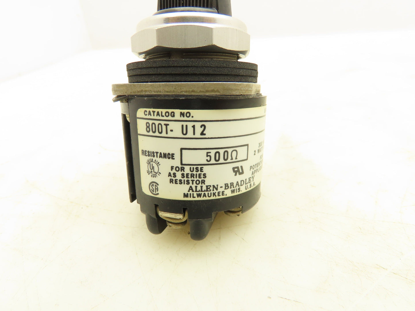 Allen Bradley 800T-U12 Potentiometer 500Ω  OHMS Series P 2 Watt