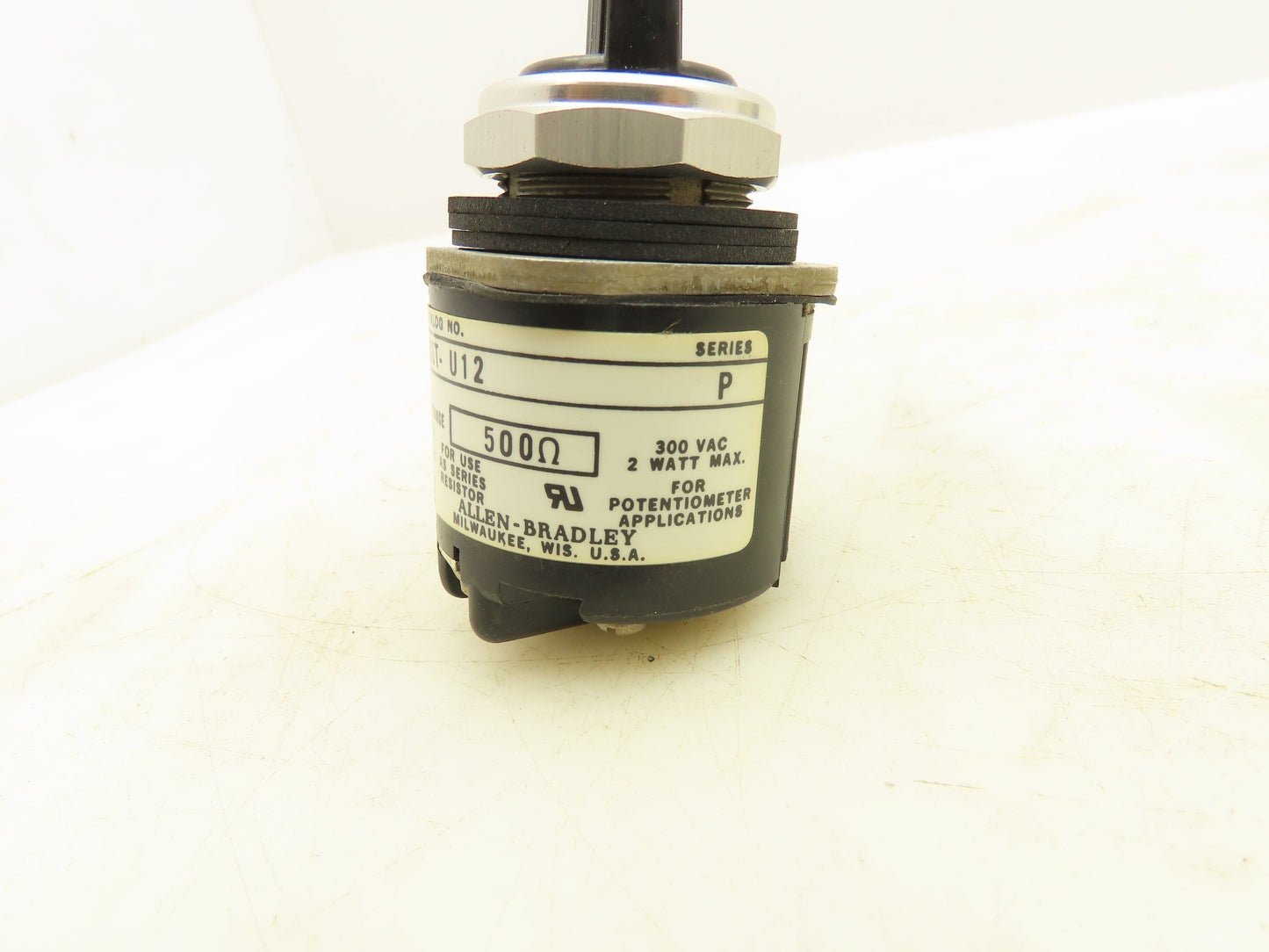 Allen Bradley 800T-U12 Potentiometer 500Ω  OHMS Series P 2 Watt