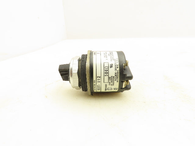 Allen Bradley 800T-U12 Potentiometer 500Ω  OHMS Series P 2 Watt