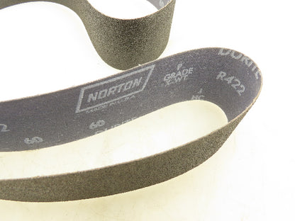 Norton R422 Durite Abrasive Belts 2-1/2"x72" Plyweld 60 Grit Box Of 10