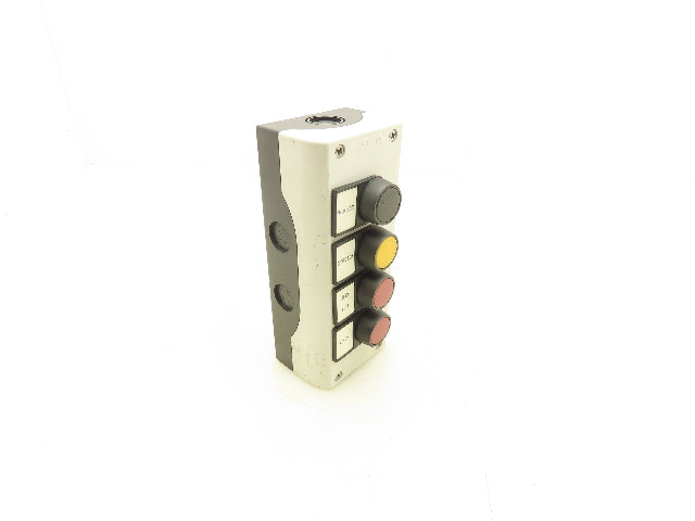 Festo 6817 SV-3-M5  4-Station Pneumatic Pushbutton Manual Valve Control Panel