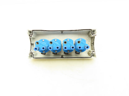 Festo 6817 SV-3-M5  4-Station Pneumatic Pushbutton Manual Valve Control Panel