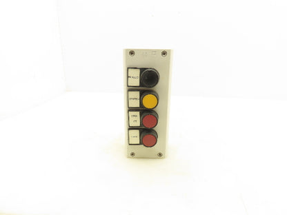 Festo 6817 SV-3-M5  4-Station Pneumatic Pushbutton Manual Valve Control Panel