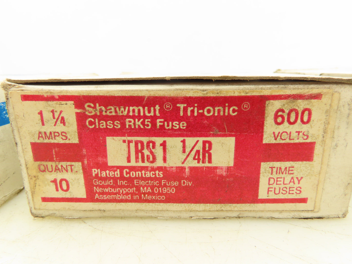 Shawmut TRS1-1/4 R Tri-onic Time Delay Fuse 1.25A 600VAC 600VDC Lot Of 30