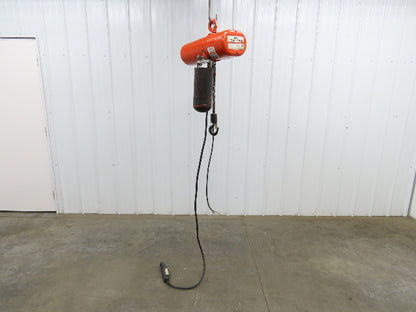 CM Lodestar A Electric Chain Hoist 1/8 Ton 250 LB 32 FPM 9' Lift 7' Control 3PH