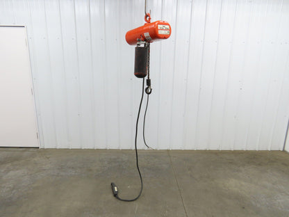 CM Lodestar A Electric Chain Hoist 1/8 Ton 250 LB 32 FPM 9' Lift 7' Control 3PH