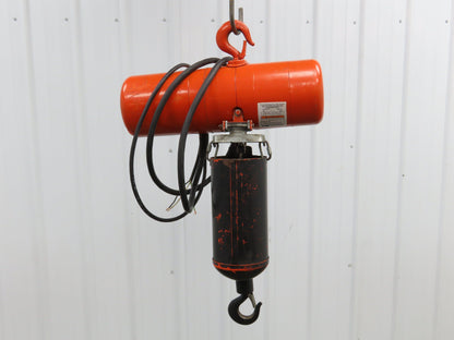 CM Lodestar A Electric Chain Hoist 1/8 Ton 250 LB 32 FPM 9' Lift 7' Control 3PH