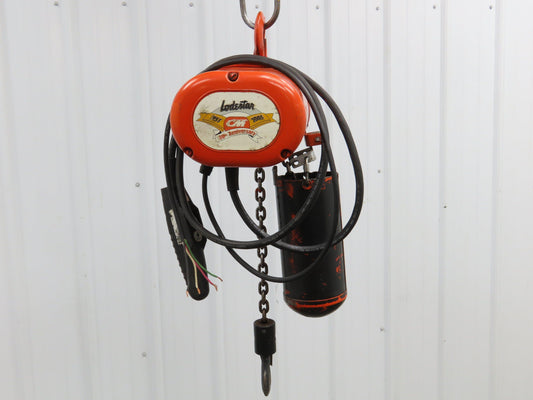 CM Lodestar A Electric Chain Hoist 1/8 Ton 250 LB 32 FPM 9' Lift 7' Control 3PH