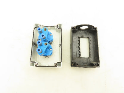 Festo 6817 SV-3-M5  2-Station Pneumatic Pushbutton Manual Valve Control Panel