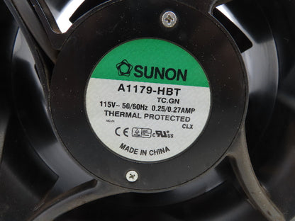Sunon A1179-HBT Axial Flow Fan 6" 115V 0.25A 7x7" Frame Cooling 5 Blade