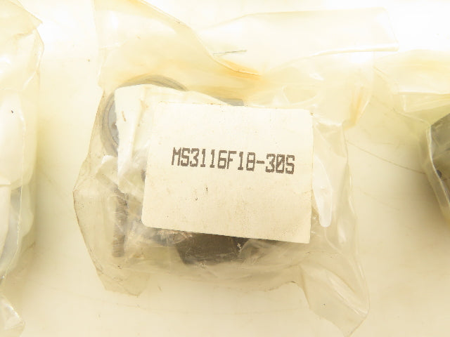 Amphenol Industrial MS3116F18-30S 30 Position Circular Female Socket Lot Of 6