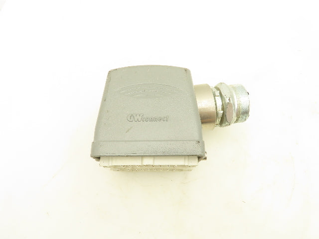GW Connect GWD32 Heavy Duty Power Connector Male 32 Pin Hood Side Entry Lot Of 7