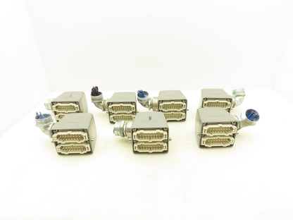GW Connect GWD32 Heavy Duty Power Connector Male 32 Pin Hood Side Entry Lot Of 7