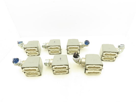 GW Connect GWD32 Heavy Duty Power Connector Male 32 Pin Hood Side Entry Lot Of 7