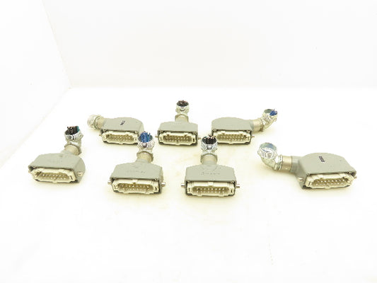GW Connect GWD32 Heavy Duty Power Connector Male 16 Pin Hood Side Entry Lot Of 7