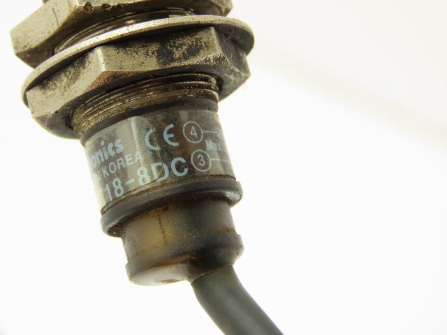 Autonics PRWT18-8DC Inductive Proximity Sensor 8mm Lot of 3