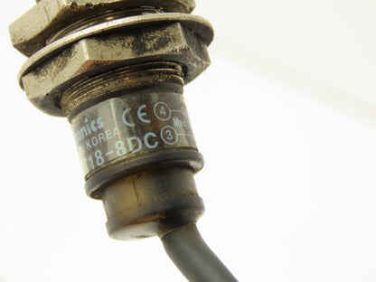 Autonics PRWT18-8DC Inductive Proximity Sensor 8mm Lot of 3