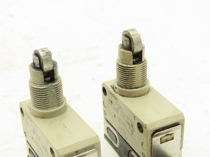 Omron D4E-1A10N Slim Compact Limit Switch Roller Plunger Lot of 2