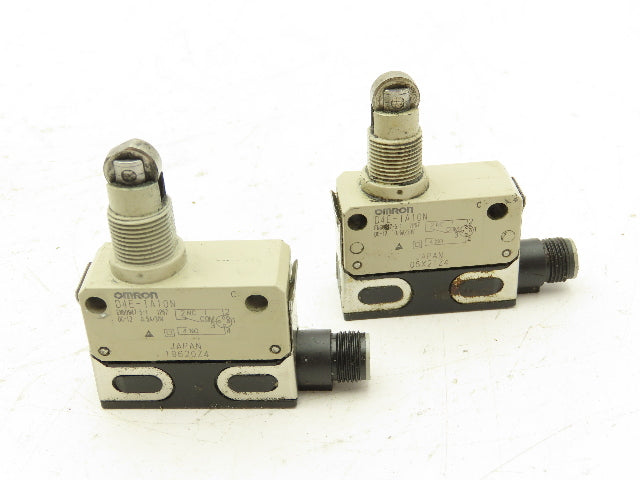 Omron D4E-1A10N Slim Compact Limit Switch Roller Plunger Lot of 2