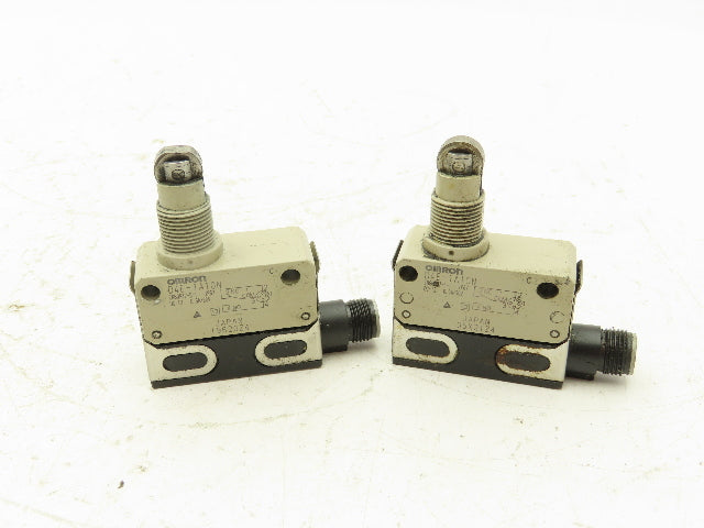Omron D4E-1A10N Slim Compact Limit Switch Roller Plunger Lot of 2
