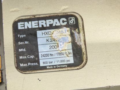Enerpac HXD-240 Hydraulic Torque Wrench 3-1/8" to 5" Hex Drive 17850 Ft-Lbs