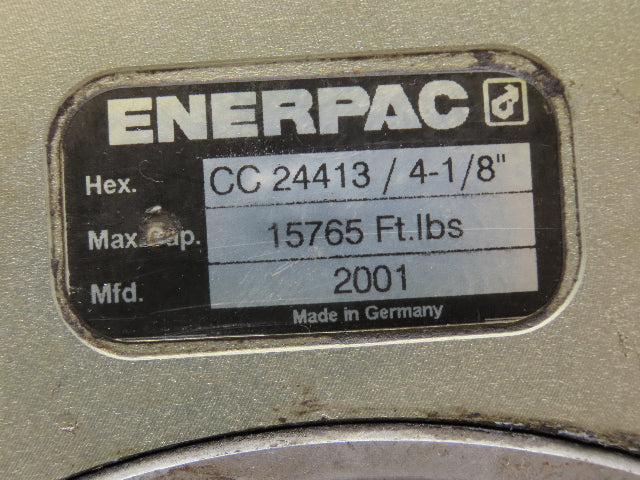 Enerpac CC 24413-HXD240 Hydraulic Torque Wrench 4-1/8" Hex Drive Cassette 105mm