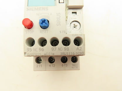 Siemens 3RT1015-1AF01 Contactor 110VAC 7A 3 Pole 1NO With Relay 1.8-2.5A 600V