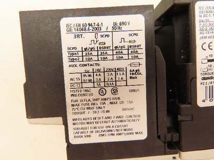 Siemens 3RT1015-1AF01 Contactor 110VAC 7A 3 Pole 1NO With Relay 1.8-2.5A 600V