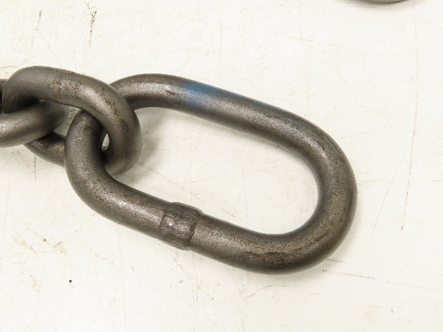 62T Sz 1 Grade 8 Steel 3-Leg Chain Lifting Rigging Sling 3' 10" Reach WLL 124700