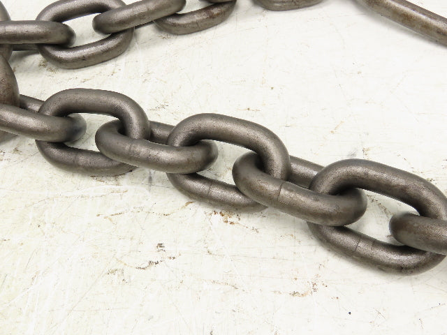 62T Sz 1 Grade 8 Steel 3-Leg Chain Lifting Rigging Sling 3' 10" Reach WLL 124700