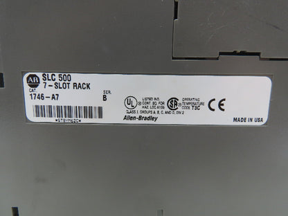 Allen Bradley SLC500 7 Slot Modular Chassis With 3 Card Slot Fillers Ser.B